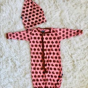 Kickee Pants cookies 3-6 month gown / converter
